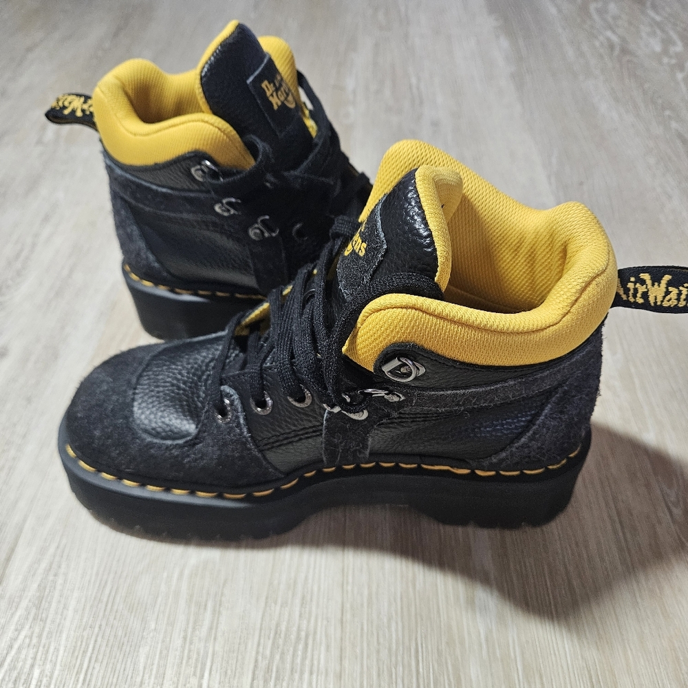 NWOT Dr Martens Zuma Hiker Boots Black Leather Suede Platform Boots W 9 / UK 7 - Picture 4 of 10